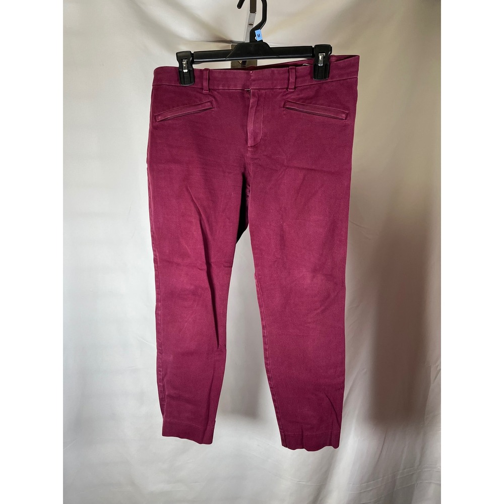 Gap Skinny Ankle Pants Womens 10R‎ Burgundy Maroon Chino Trousers Gap For Good